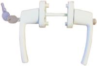 Ручка оконная двусторонняя с замком и барашком 