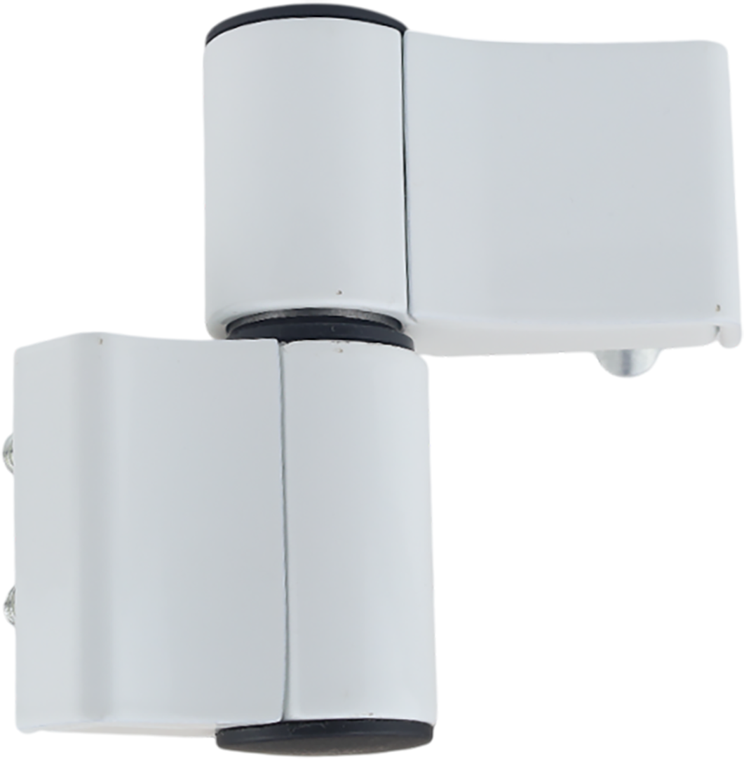 Петля DORF для алюм. дверей, 2-х секционная, с подшип, с крепежом для холод. алюм. (1к.-30 шт), Белая