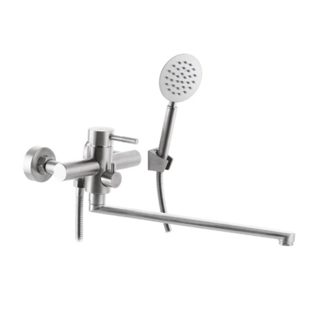 Смеситель для ванны с длинным изливом нержавеющая сталь BALEAR 13221BL