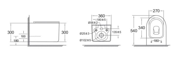 Унитаз подвесной  VORTEX VR30116DP