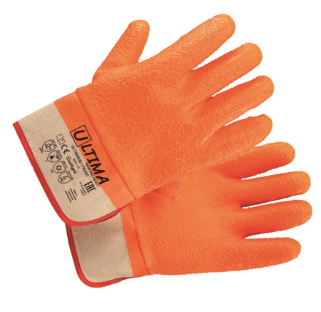 Перчатки ULTIMA FROST утепленные с рельефным покрытием из ПВХ, крага, ULT620SW